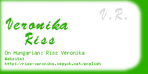 veronika riss business card